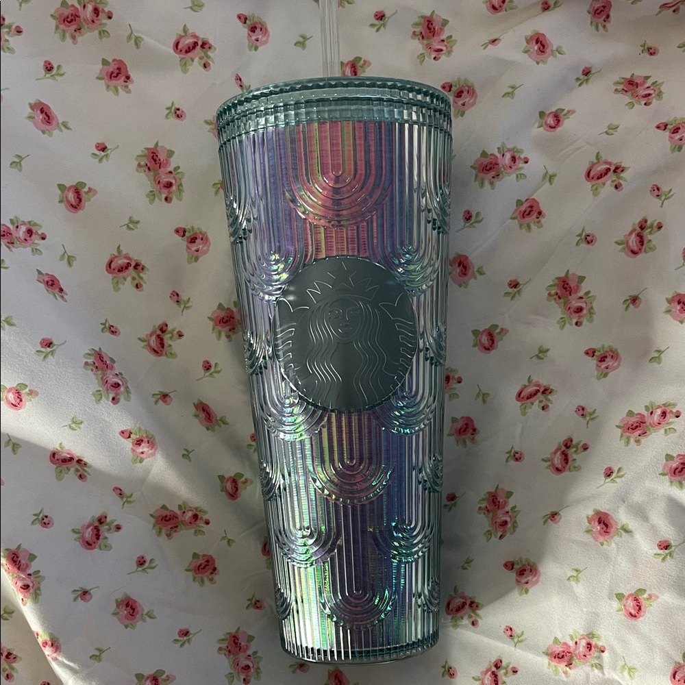 Starbucks Holographic Blue Tumbler